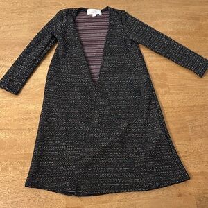 LuLaRoe Kids Sarah Cardigan Size 4 Multicolor Textured Duster